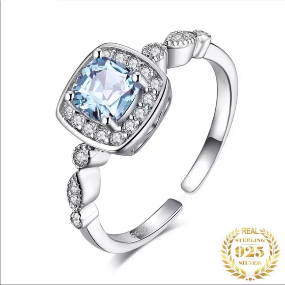 Jewelry - 925 sterling silver blue topaz ring